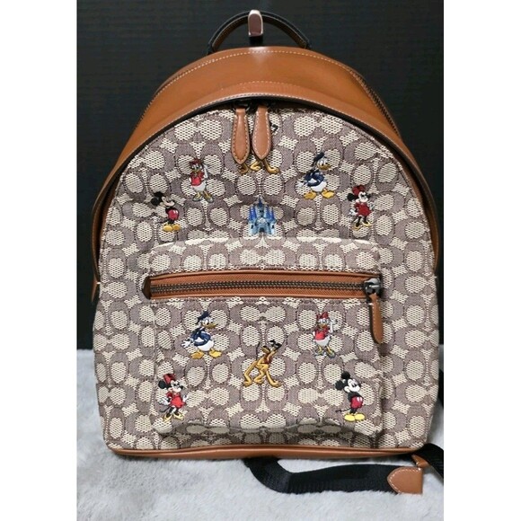 Coach X Disney Mickey & Friends Charter Backpack WDW 50th Anniversary - NWOT - Picture 1 of 14